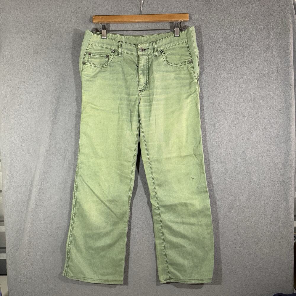 Patagonia Hemp Denim Jeans Women’s 4 Green Straight Leg Organic Outdoor Pants